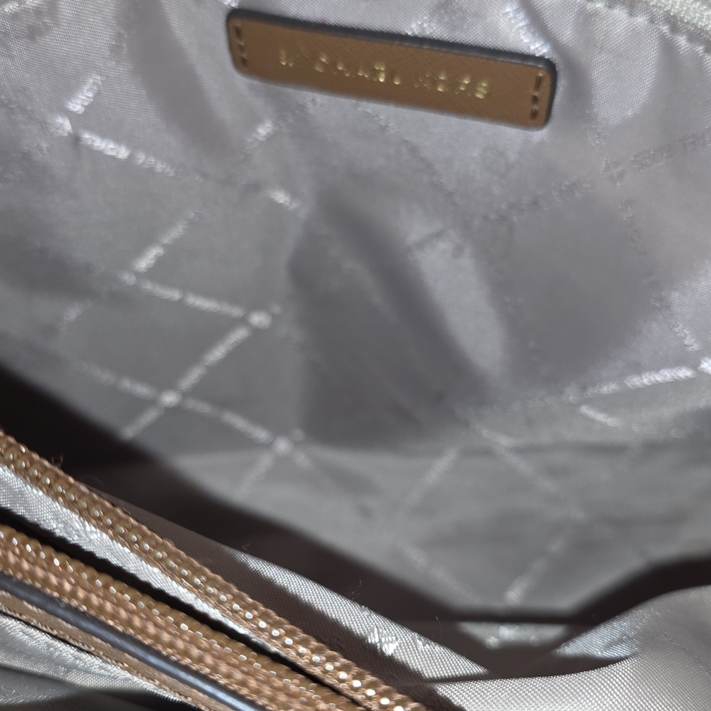 Michael Kors Tan Logo-Print Satchel with Crossbody Strap - Picture 4 of 11